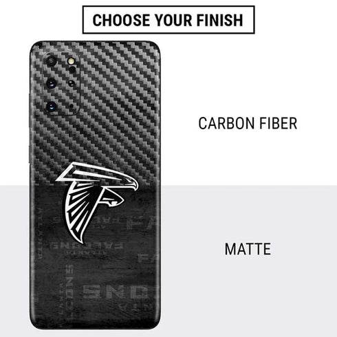 NFL Atlanta Falcons Black & White Galaxy S20 Plus Skin